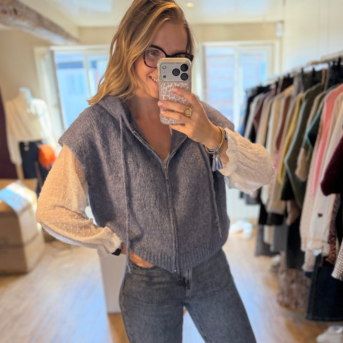 Gilet Mia en Mohair