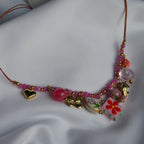 Collier - Pendentif Rose et Jaune — vue 4