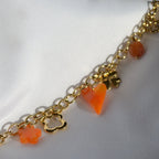 Bracelet à pendentif - Coeur orange — vue principale