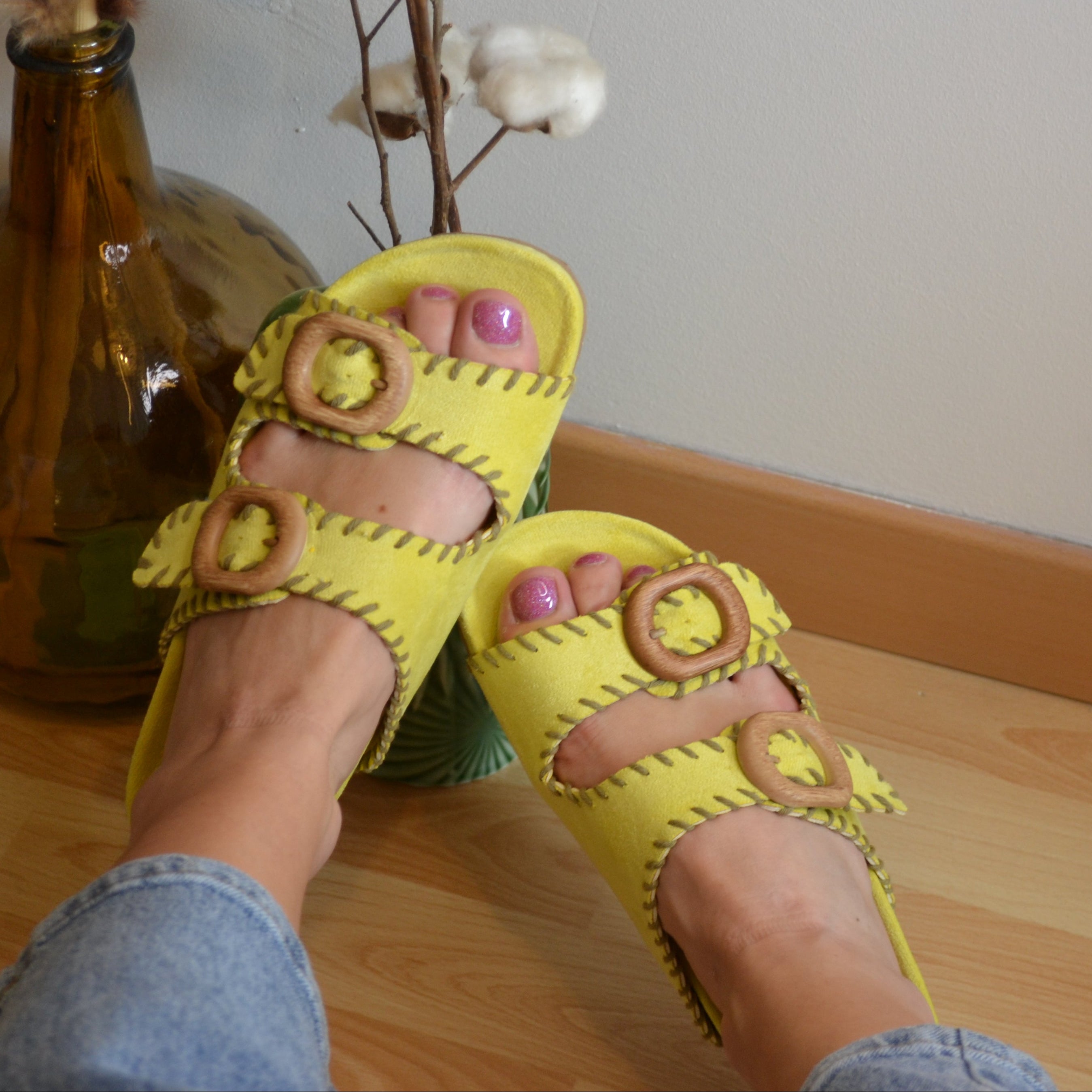 Mules jaunes