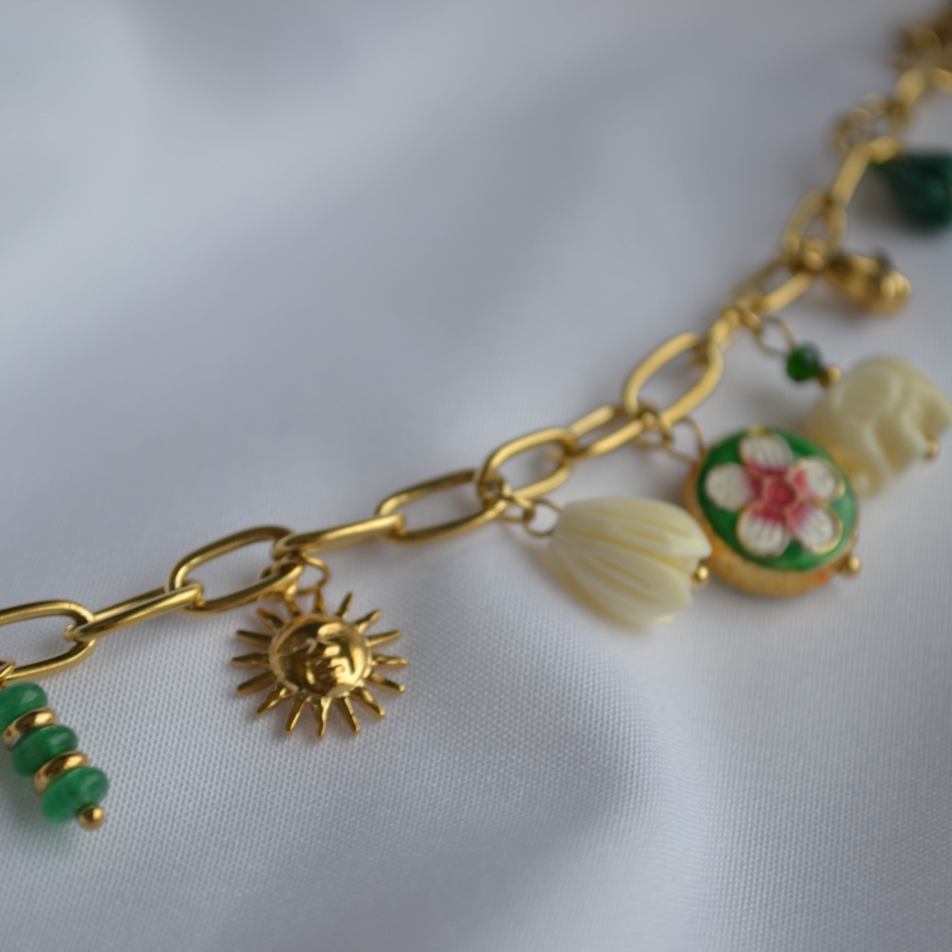 Bracelet à pendentif - Vert — vue principale