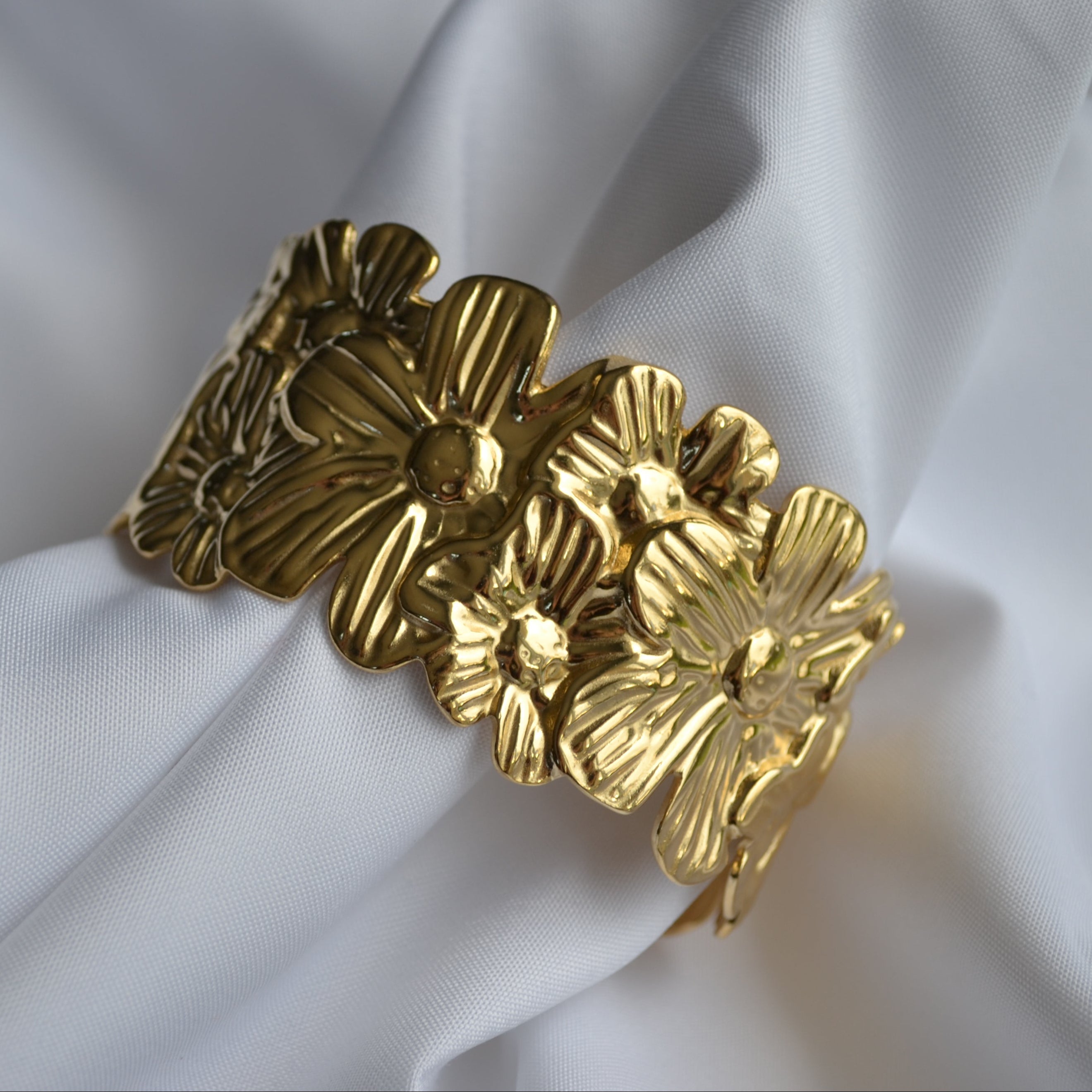 Bracelet manchette - Fleurs — vue principale