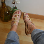 Sandales beige - Pierres