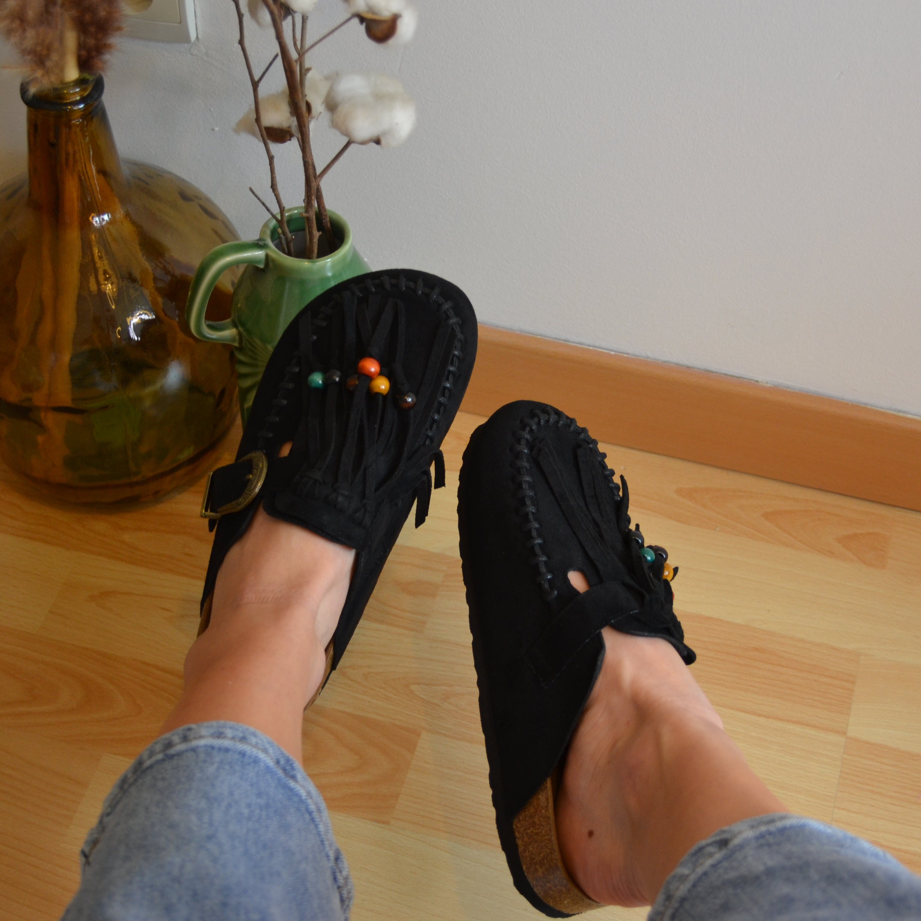 Mules à frange