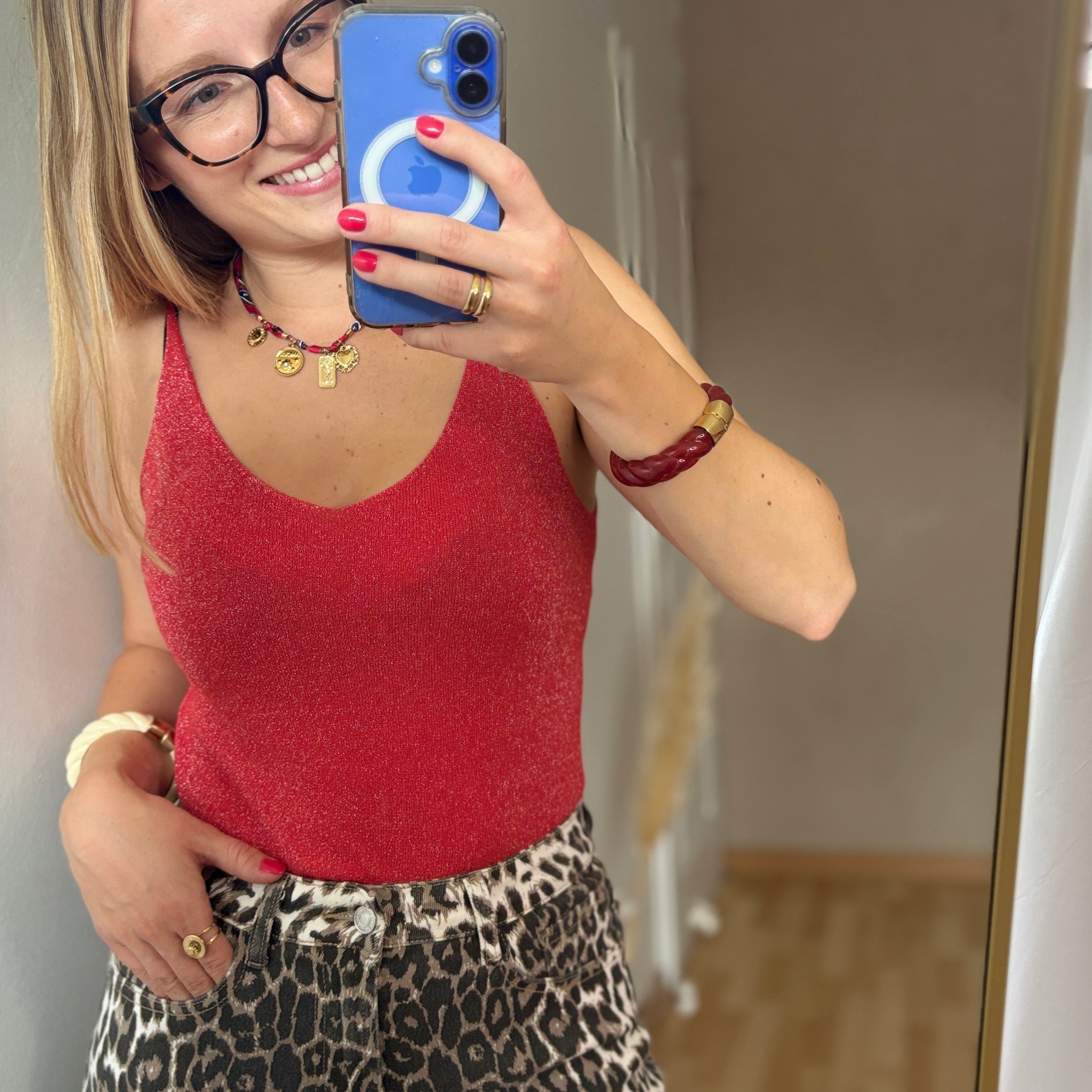 Top Roxane Rouge